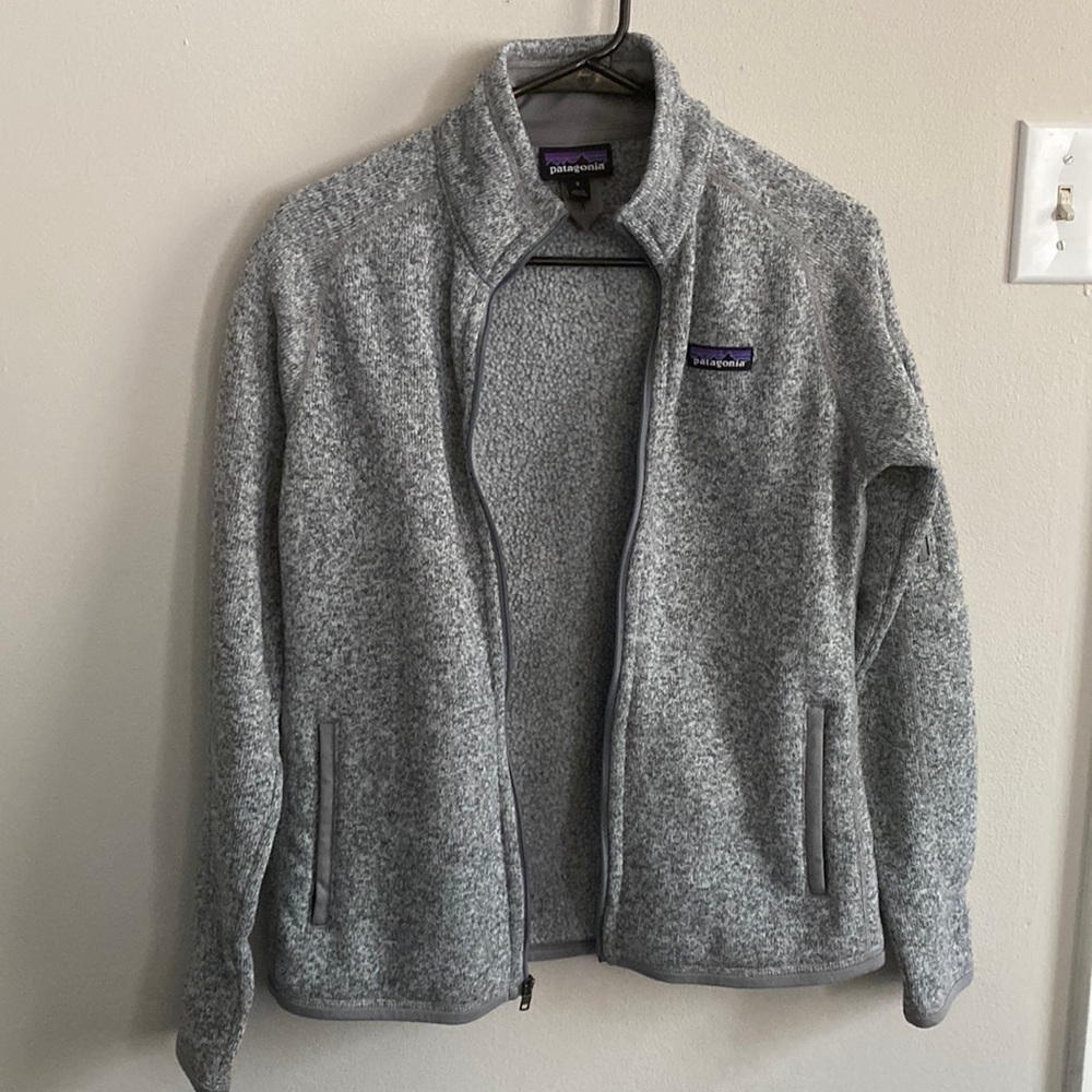 Patagonia Gray Full-Zip Fleece Jacket